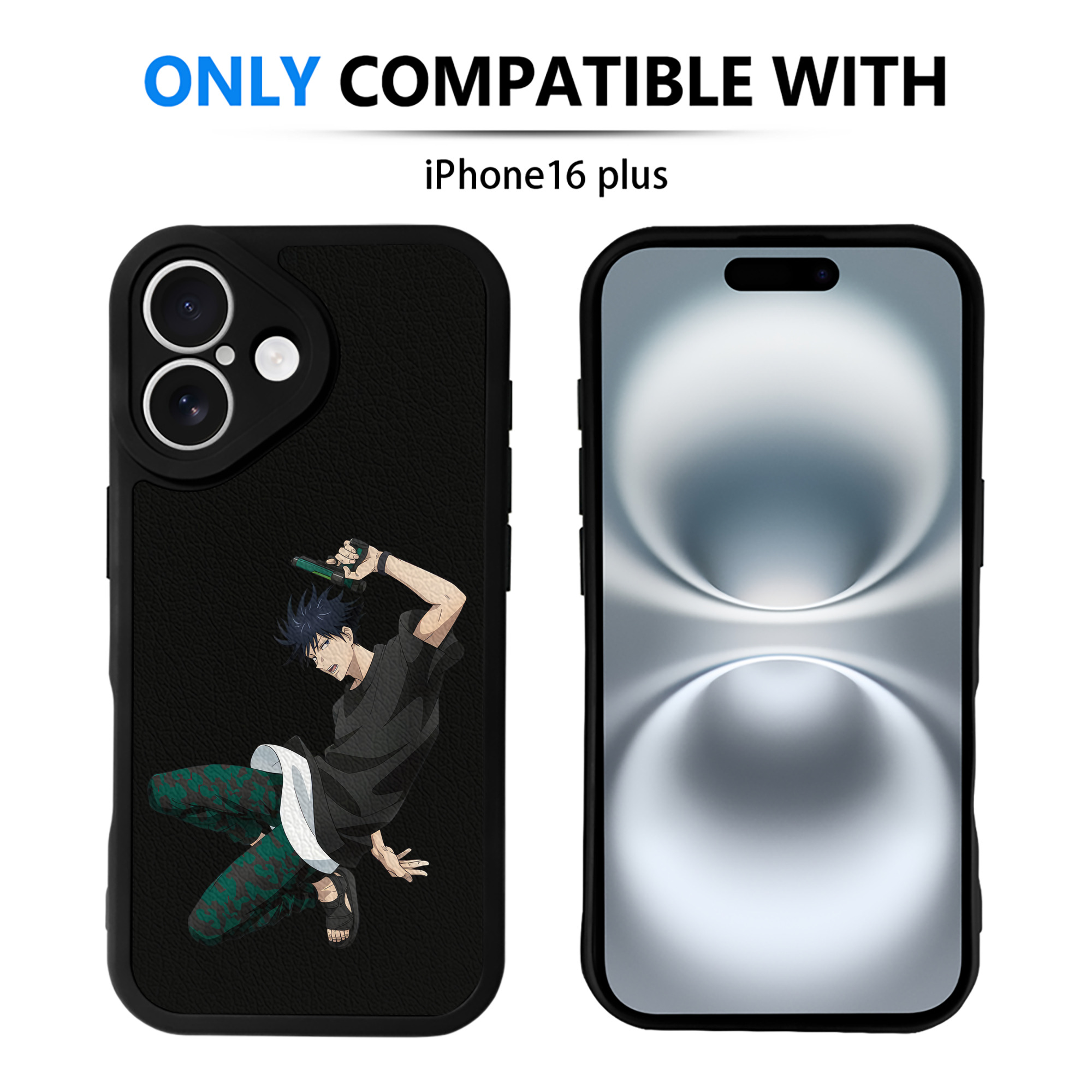 （画像用） 呪術廻戦 Jujutsu Kaisen 【iPhone 16シリーズ対応】シリコンスマホケース（レザー調） 材質：シリコン